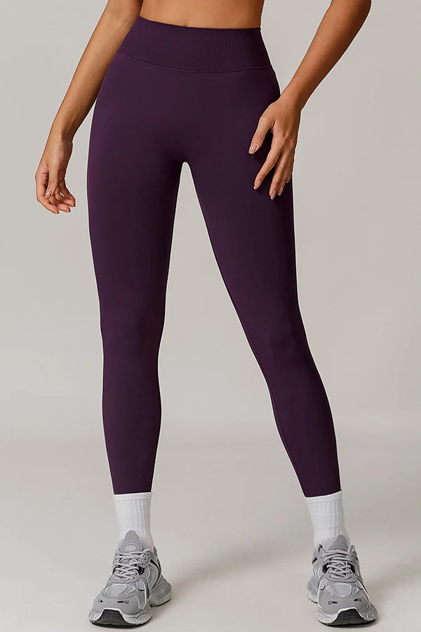 Plum high-rise leggings